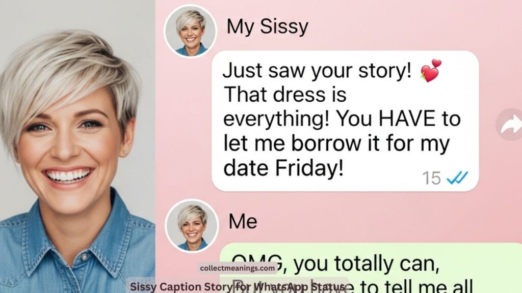 Sissy Caption Story for WhatsApp Status