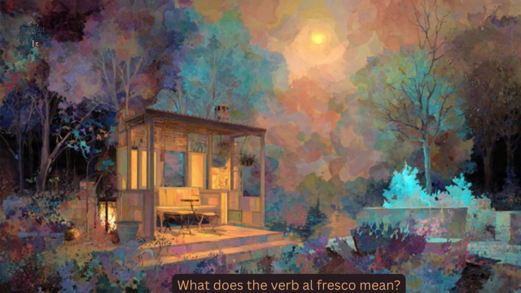 What does the verb al fresco mean?
