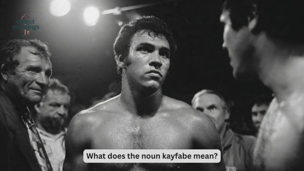 What does the noun kayfabe mean?