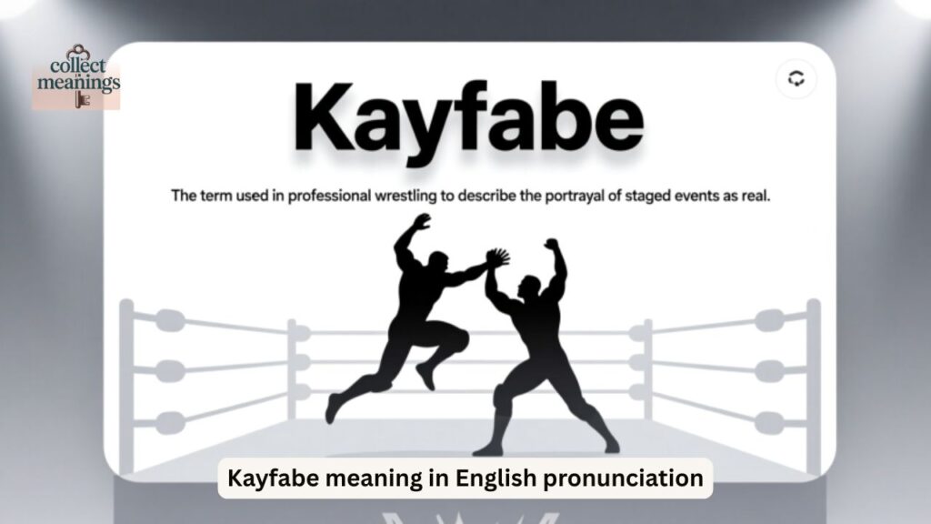 Kayfabe meaning in English pronunciation